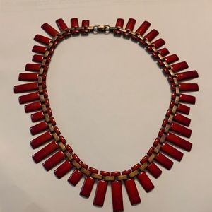 Matisse copper and red enamel necklace.